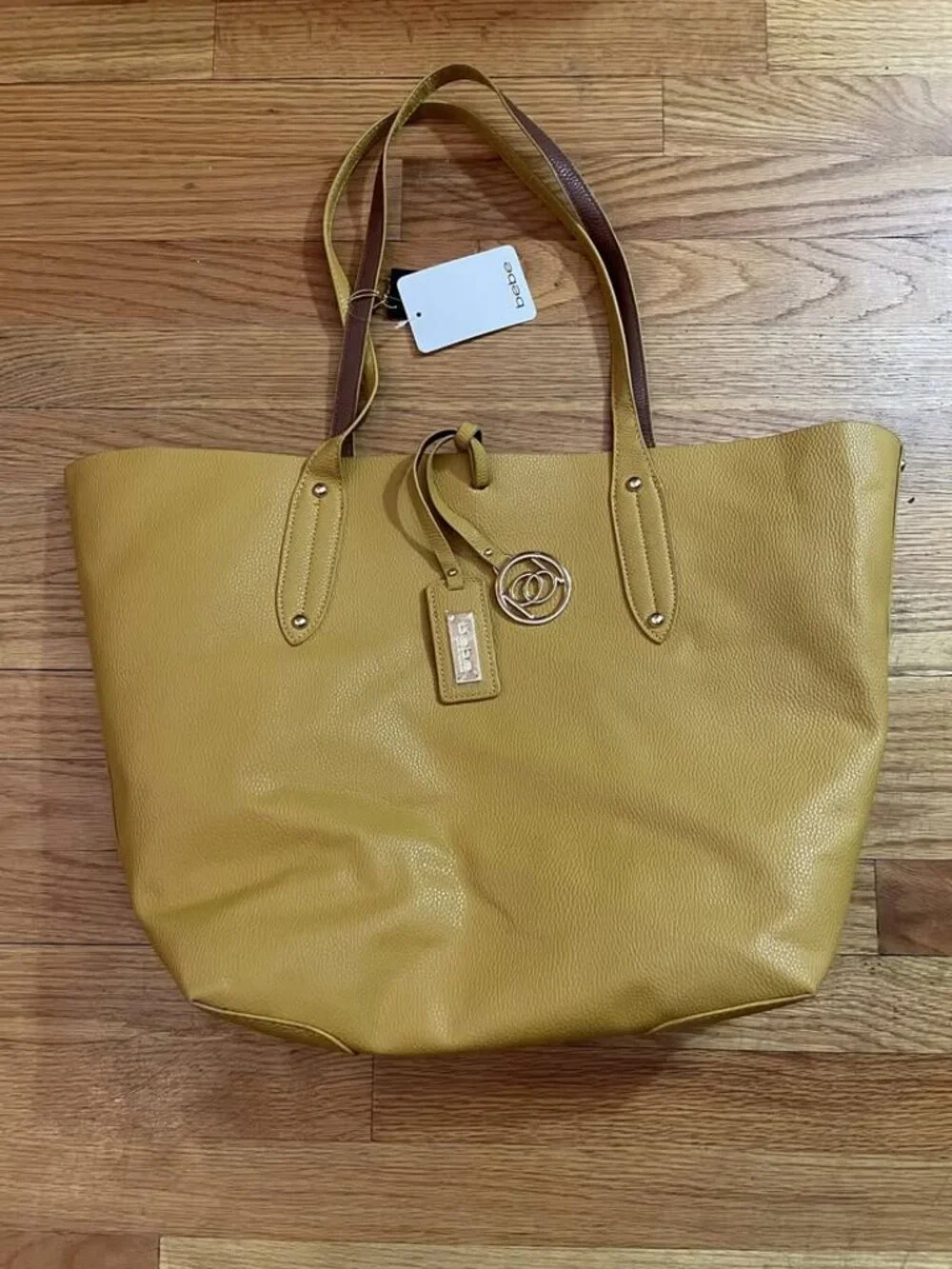 BEBE Mustard | Cognac 3 in 1 tote handbag